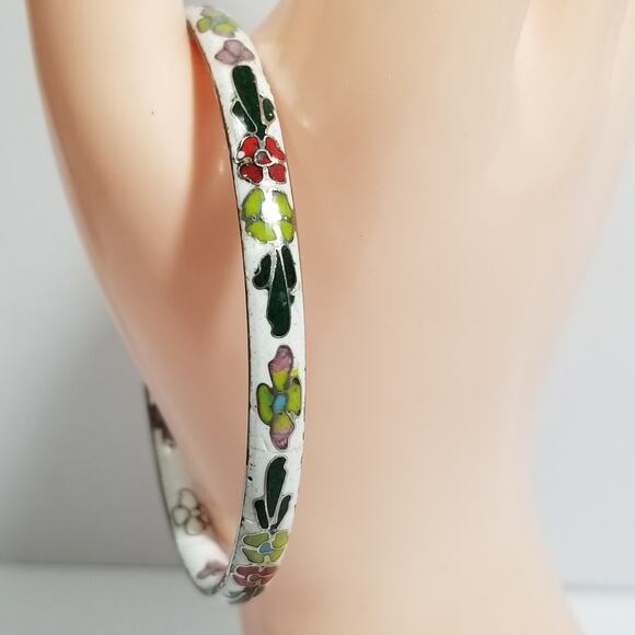 Vintage Cloisonne enamel bangle bracelet 1.1999 - Picture 3 of 9